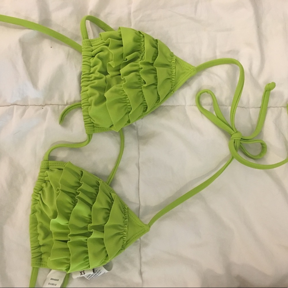 Green bikini top